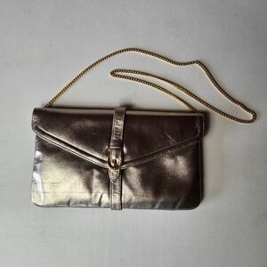 Morris Moskowitz Vintage Gold Metallic Chain Strap Evening Shoulder Bag/Clutch